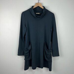 Chalet Blue Turtleneck Tunic Top/Dress M